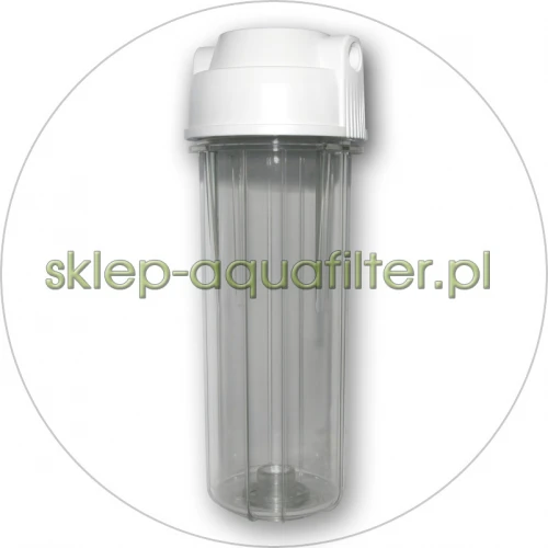 EG14CWAQ-4 - przeźroczysta obudowa do filtrów wody z gwintem 1/4 cala - dwa oringi