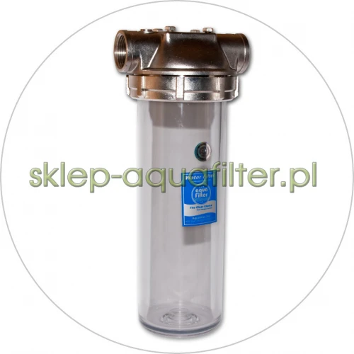 F10SS2PC - przezroczysty filtr narurowy ze stali nierdzewnej do wody gorącej